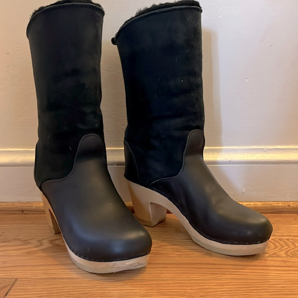 No. 6 shearling lined high boots